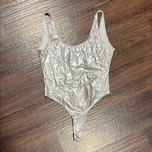 Shimmering Silver Kids One-Piece Bodysuit
